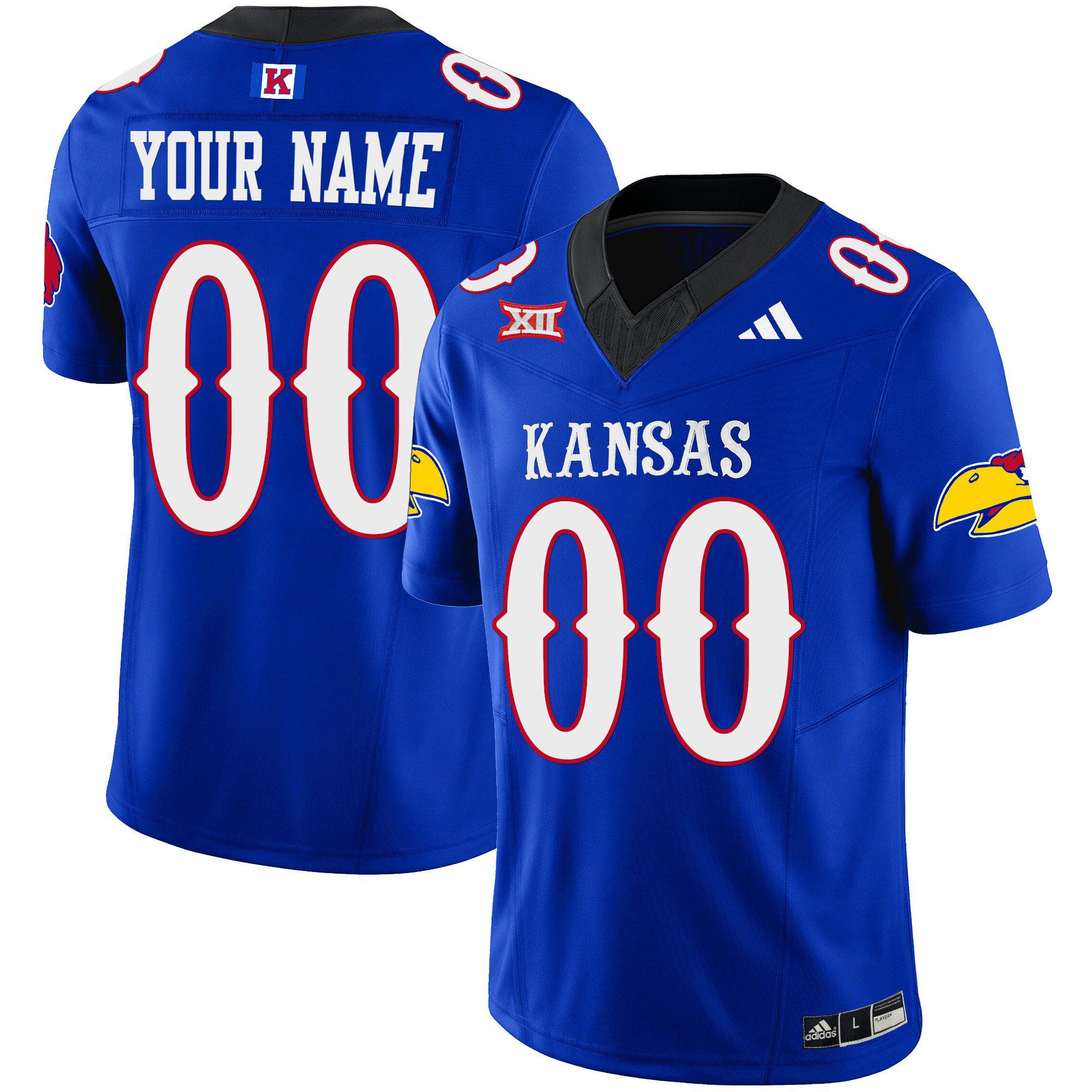 Men Kansas Jayhawks Blue 2024 Blackhawk Vapor Limited Custom NCAA Jersey